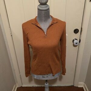 Pink Republic Orange Ribbed Long Sleeve Top XXL
